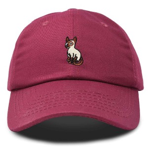 Dalix Siamese Cat Embroidered Cotton Dad Hat Adjustable Casual Baseball Cap for Cat Lovers Womens - 1 of 4