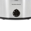 Hamilton Beach Stay or Go Slow Cooker, 6 Quart Capacity, Lid Lock, Serves  7+, Removable Crock, Silver, 33262