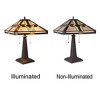 Chloe Lighting CARLA Tiffany-style Mission Blackish Bronze 2 Light Table Lamp 16Inch Shade - 3 of 4