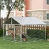 PawHut Dog Kennel, Outdoor Dog Run with Waterproof, UV Resistant Roof for Small and Medium Dogs, Silver - 3 of 4