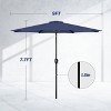 Wellfor 9' Octagon Outdoor Patio Market Umbrella: Water & UV Resistant with Crank Lift & Tilt Control - 3 of 4