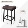 Bar Stools Set of 2, 24" Counter Height Upholstered Padded Barstools with Curved Surface, Ergonomic Saddle Seat, for Kitchen Island, Home Bar - 3 of 4
