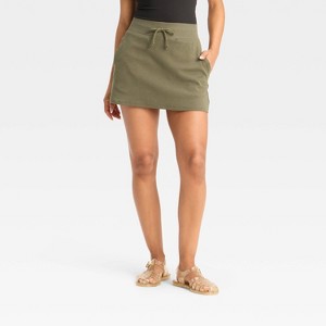 Women's Mid-Rise Interlock Skort - Wild Fable™ - 1 of 3