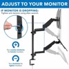 Mount-It! Dual Monitor Sit Stand Workstation, 2 Screens up to 32" Each, Height Adjustable & Quick Release Screen Mount, Standing Desk w/ Keyboard Tray - 4 of 4