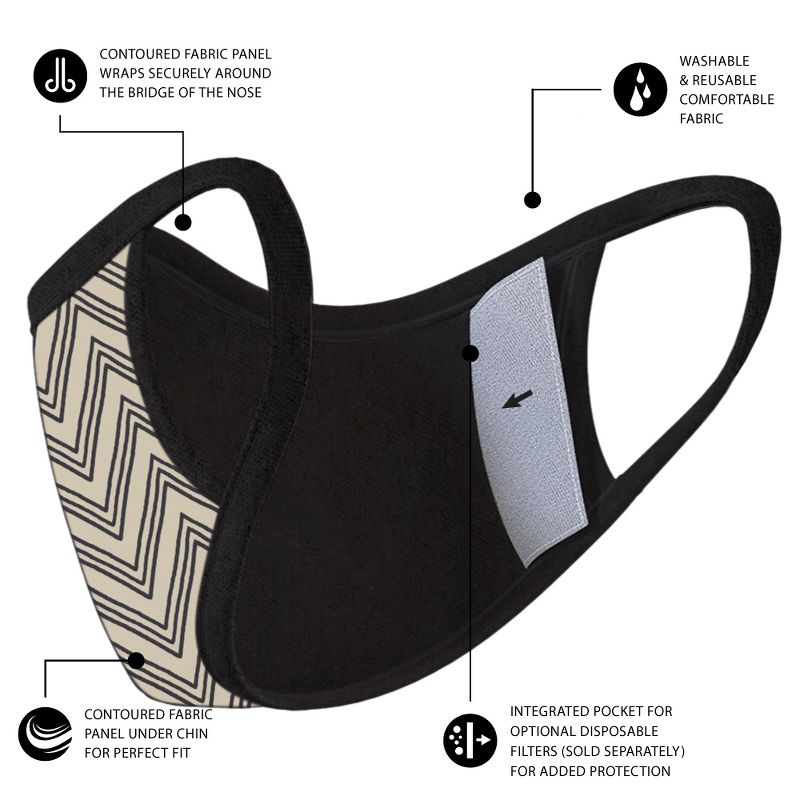 Safe+Mate Washable & Reusable Cloth Masks - Kids Single Packs - Includes Filters, 4 of 8