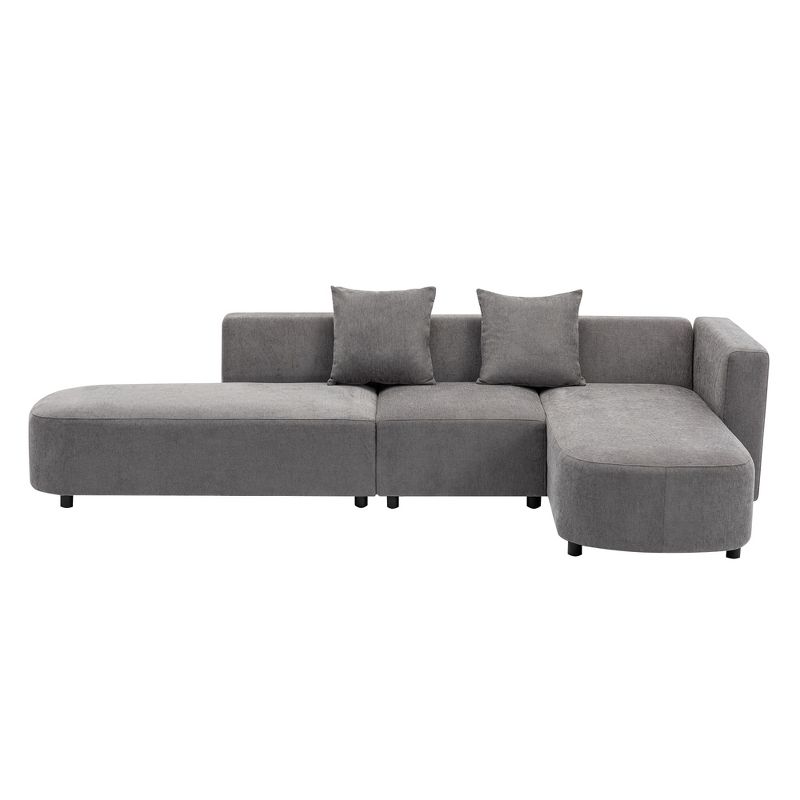 110.2" Modern Style Upholstered Curved Sofa Couch-ModernLuxe, 4 of 14