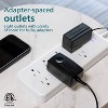 Philips 8-Outlet Surge 8' braided cord 2160J Adapter-Spaced - White - 3 of 4