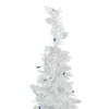 Northlight 4' Pre-Lit White Tinsel Pop-Up Artificial Christmas Tree, Blue Lights - 3 of 4