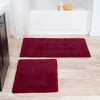 2pc Solid Bath Mat Set Burgundy - Yorkshire Home - image 2 of 4