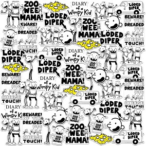 Diary of a Wimpy Kid Funny 50ct Vinyl Large Deluxe Stickers Variety Pack - 1 of 4