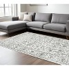 Ivory And Gray Floral Area Rug - 2 of 4