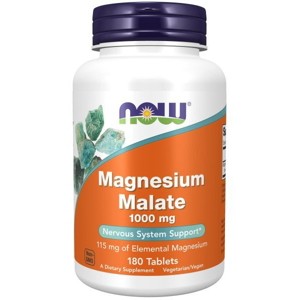 Magnesium Malate 1000mg by Now Foods  -  180 Tablet - 1 of 3