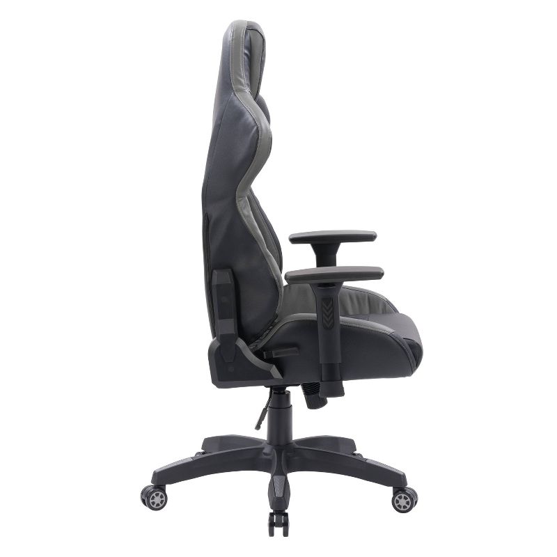 Nightshade Gaming Chair Black and Gray - CorLiving, 4 of 9