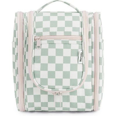 Narwey Small Checked Hanging Travel Toiletry Bag