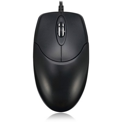 Adesso HC-3003PS - 3 Button Desktop Optical Scroll Mouse (PS/2) - Optical - Cable - Black - PS/2 - 1000 dpi - Scroll Wheel - 3 Button(s)