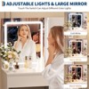 Vanity Desk with Mirror and Lights - Modern Makeup Dressing Table with Outlets, Storage Stool, 4 Drawers & Hair Dryer Holder - 4 of 4