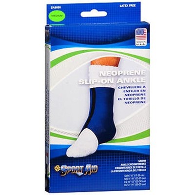 Sport Aid Neoprene Slip-On Ankle Support Medium Blue