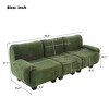94.5" x 35.4" Chenille Modern 3-Seater Sofa with Spacious Seating, Plush Support - 2 of 4