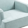 CAVINAS Modern Accent Chair,Small Fabric Club Chair with Retro Wooden Legs,Nailhead Trim,Upholstered Armchair for Living Room,Bedroom,Office - 4 of 4