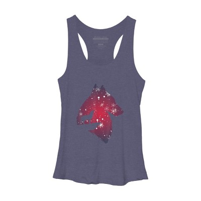 Women's Design By Humans Funny Christmas wolf with snowfall outfit adults baby kids T-Shi By NekoShop Racerback Tank Top