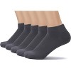 SERISIMPLE Men Thin Viscose Bamboo Low Cut Ankle Breathable Comfort Cool Soft Lightweight Low Cut Ankle Socks Light Grey Large - 4 of 4