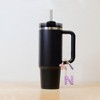 Unique Bargains Star Sequin Letter N Butterfly Tassel Water Cup Pendant Purple 1 Pc - 3 of 4