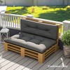 Outsunny 2 Seater Pallet Cushions Outdoor 3.9 in. Thick Replacement Cushions with Tufted Design for Garden, Patio - 3 of 4