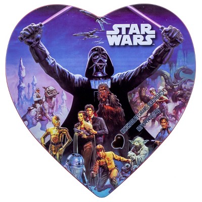 Galerie Valentine's Day Star Wars Tin with Milk Chocolate Caramel Filled Hearts - 4.94oz