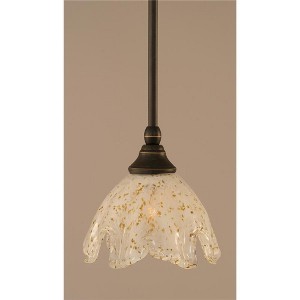 Toltec Lighting Any 1 - Light Pendant in  Dark Granite with 7" Gold Ice Shade - 1 of 1