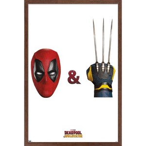 Trends International Marvel Deadpool & Wolverine - Mask and Claws One Sheet Framed Wall Poster Prints - 1 of 4