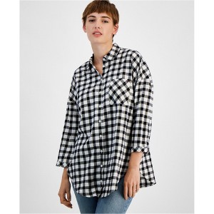 Tommy Hilfiger Womens Checkered Button Up Shirt - 1 of 1
