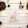 Unique Bargains Christmas Aprons Linen Beige Red Green 21.65"x26.77" 1 Pcs - 2 of 4