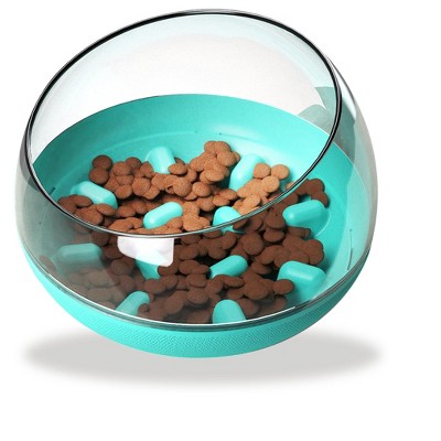 Blue Thermoplastic Rubber Slow Feeder Bowl for Pets