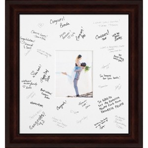 Coffee Ben Signature Mat Picture Frame – Guest Book Alternative for Weddings, Graduations, or Retirement – Autograph Photo Mat for Signature Board - 1 of 4