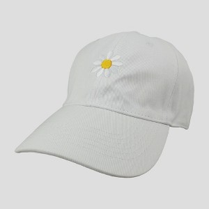 Anna-Kaci Women's Baseball Cap Stylish Solid Color with Daisy Embroidery - 1 of 4