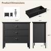 Fluted 3 Drawer Dresser, 31.5 Inch Wide Dresser Nightstand for Bedroom, Modern Wood Chest of Drawers - 2 of 4