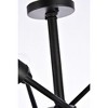 Elegant Lighting Axel Collection Flushmount D17.1 H16.6 Lt:6 Black and Brass Finish - 2 of 4