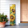 HomeRoots 36"  Yellow Brown And Green Sunflowers Solid Wood Porch Sign - 2 of 4