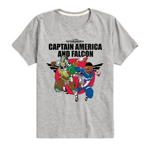 Boys' - Marvel - Captain America Falcon Team Up Short Sleeve Graphic T-Shirt - 1 of 4