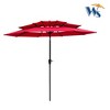 TiramisuBest 9Ft Mushroom - Colored 3 - Tier Outdoor Patio Umbrella: Crank, Tilt, Wind Vents for Garden, Deck, Backyard, Pool Shade - 3 of 4
