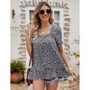 Women's Summer Tops Casual Short Sleeve Tunic Tops Square Neck Smock Tops Cute Blouse for Women - 2 of 4