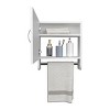 FURNIinspire Bathroom Storage Cabinets Mirror Medicine Cabinet, Small Wall Bathroom Cabinet With Towel Rack, 2 Shelves, White, 5.4"*17.7"*19.7" - 4 of 4