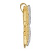 Black Bow Jewelry 14k Yellow Gold & White Rhodium 37mm Textured Butterfly Pendant - 2 of 4