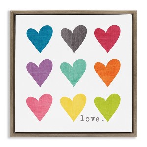Stupell Industries Alternating Patterned Hearts, 25" x 25" - 1 of 4