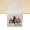 Unique Bargains Christmas Table Runner Three Christmas Trees Linen 72"x13" 1 Pc - 4 of 4
