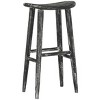 Colton Wood Bar Stool - Black/White Wash/Sungkai Wood - Safavieh - image 3 of 4