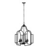 Malin Entry 4-Light Chandelier Antique Black - A&B Home: Wrought Iron, Corded, UL Listed, No Shade - 4 of 4