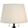 360 Lighting Spenser Rustic Farmhouse Floor Lamp with Riser 62 1/2" Tall Oiled Bronze Metal Off White Linen Empire Shade for Living Room Bedroom Home - 2 of 4