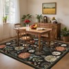 Floral Area Rug for Living Room Bedroom Washable Non-Slip Rugs Soft Indoor Foldable Accent Rug Home Decor - 2 of 4