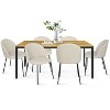 Set Of 6 Nano Upholstered Fabric Side Chair Black Leg -Maison Boucle - 3 of 4